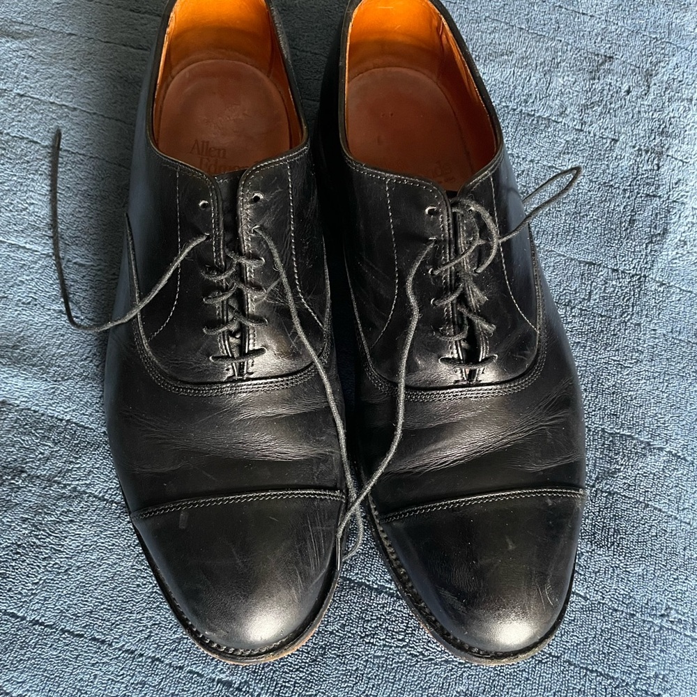 Allen Edmonds Park Avenue Black Oxford Mens Shoe, Cap Toe, Size 8.5